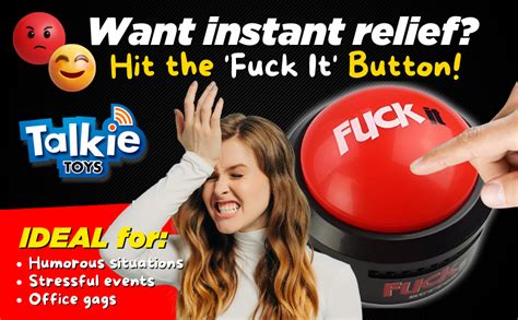 Amazon Talkie Toys Products Fuck It Button 10 Hilarious F It Phrases Fun Prank Gag