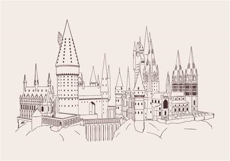 Hogwarts Castle Drawing