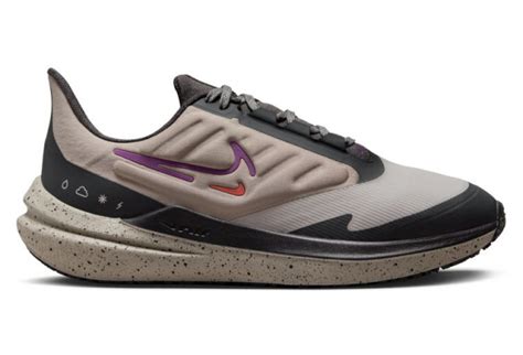 Chaussures De Running Nike Air Winflo 9 Shield Beige Violet Noir Femme