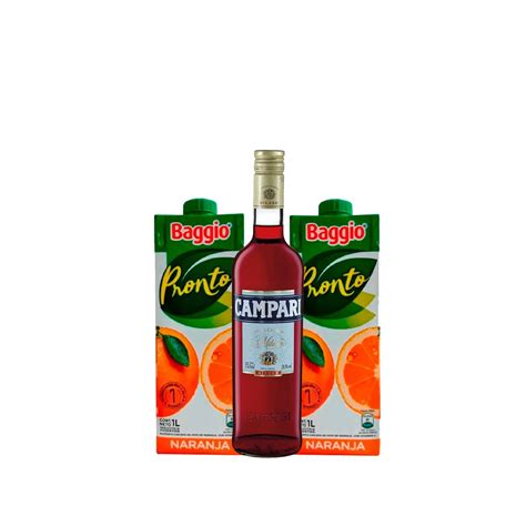 Combo Campari Bitter Cc Baggio Naranja L Flaming