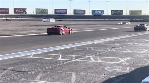 Chevy Corvette E Ray Drags Ferrari F To Mph Someone Gets