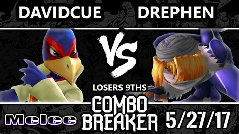 Combo Breaker 2017 Smash Melee DavidCue Falco Vs Drephen Sheik