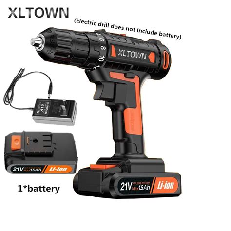 Xltown 21v Flat Push Mini Drill Rechargeable Lithium Battery Electric Screwdriver Large Torque