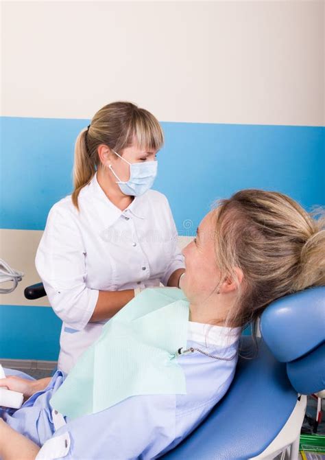 Doctor Examines The Oral Cavity On Tooth Decay Stock Photo Image Of