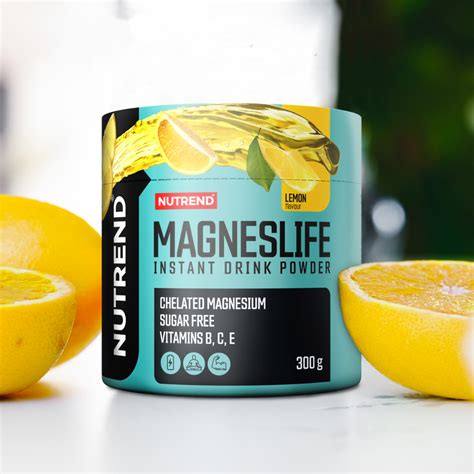 Magneslife Instant Drink Powder, 300 g, Citron | Nutrend.cz