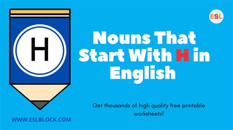 Nouns That Start With H English As A Second Language