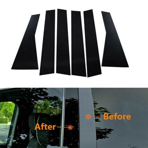 Premium Glossy Black Door Pillar Post Cover For Kia Forte K