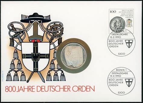 Sammlershop24 BRD 1990 1990 Numisbrief 800 Jahre Deutscher Orden