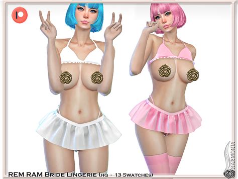 Rem Ram Bride Lingerie Set Clothing Loverslab