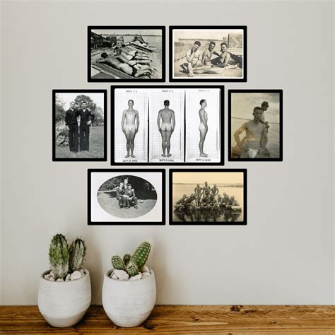 Premium Reproduction Vintage Print Poster Japanese Twink Photo Handsome Cute Jock Nude Hunk