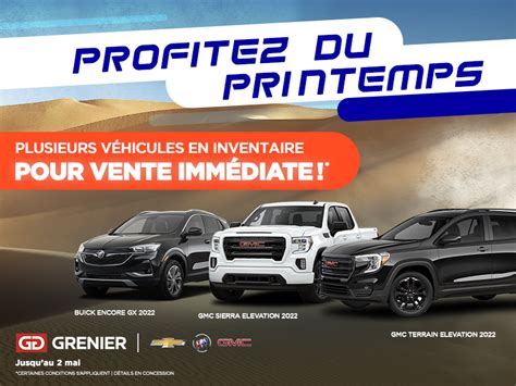 Grenier Chevrolet Buick GMC à Terrebonne Profitez du printemps