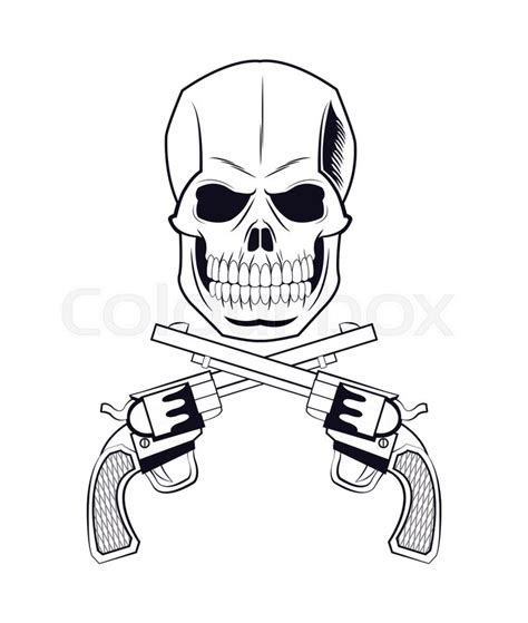 Crossed Pistols Tattoo