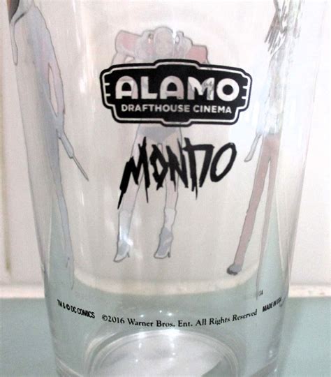 Mondo Alamo Drafthouse Pint Glass Suicide Squad Harley Quinn