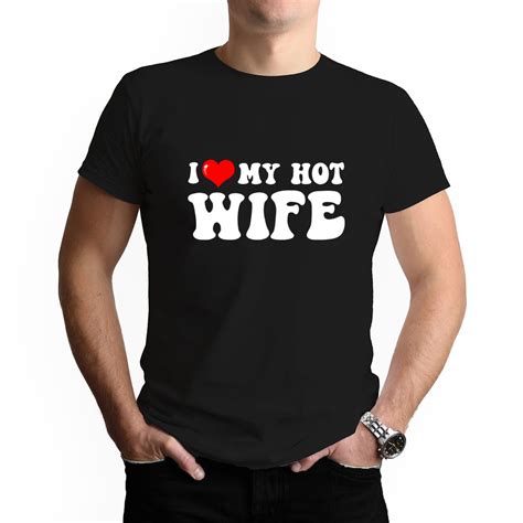 Koszulka M Ska Czarna Na Prezent Urodziny I Love My Hot Wife Wzory Xl Inna Marka Moda