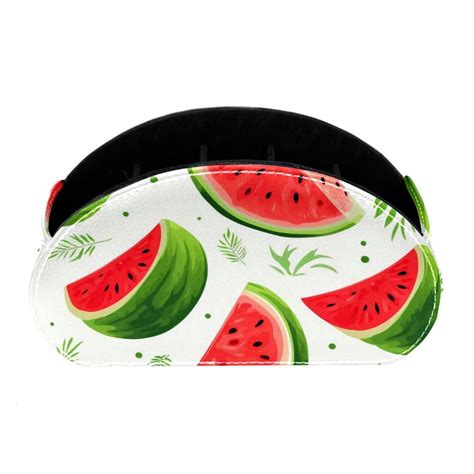 Ownta Watermelon Pattern Pvc Leather Brush Holder With Five