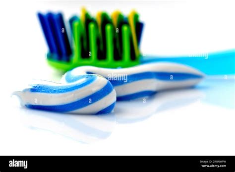 toothpaste  toothbrush stock photo alamy