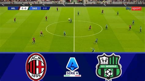 Ac Milan Vs Sassuolo Serie A 2023 2024 Football Life 2023 Youtube