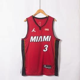 Camiseta Dwyane Wade Miami Heat Edicion Aniversario Rojo