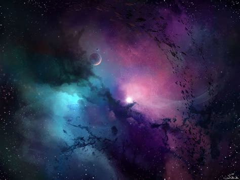 Galaxy Art Planets Universe Shine Brilliance Hd Wallpaper Pxfuel