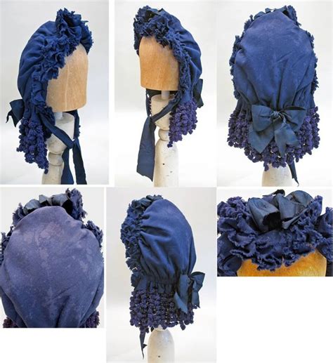 1850s 1860s Era Wool Bonnet
