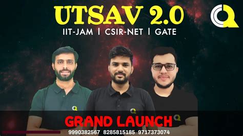 UTSAV 2 0 New Batch Announcement CSIR NET IIT GATE IIT JAM