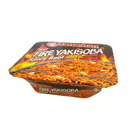 Лапша быстрого приготовления Маручан Якисоба Fire Hot острая говядина