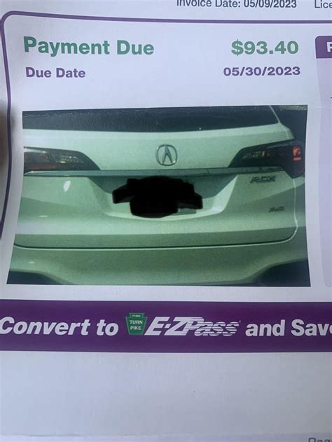 From two toll booths in PA on a single road trip.. No late fees this is