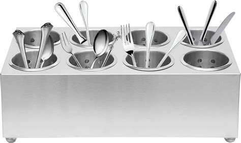 Holes Cylinder Flatware Silverware Utensil Holder Organizer Caddy