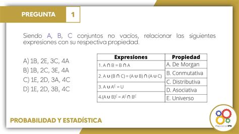 GUÍA IPN 2022 Probabilidad y estadística Pregunta No 1 YouTube