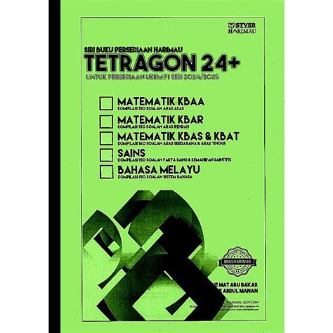 Buku Harimau Tetragon 24 Persediaan Ukkm Tingkatan 1 Sessi 20242025