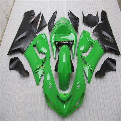 Injection Mold Fairings Kit For Kawasaki Ninja Zx6r 636 2005 2006 Zx 6r 05 06 Green Black