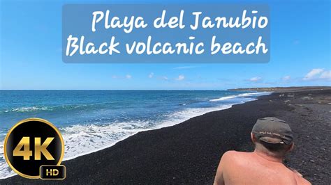 Pt Naked Walk Of Playa Del Janubio Beautiful Black Volcanic Beach Lanzarote Canary Islands