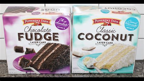 Pepperidge Farm Layer Cake Chocolate Fudge And Classic Coconut Review Youtube