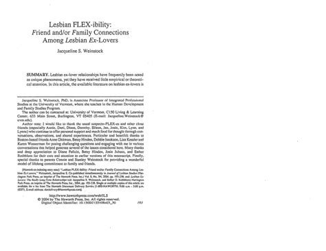 Pdf Lesbian Flexibility