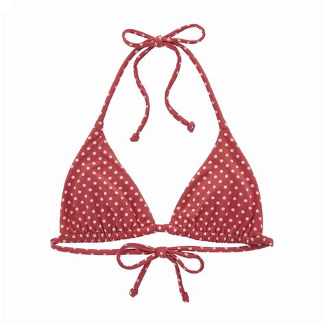 Eco Friendly Recycled String Bikini Top Adjustable Padded Triangle Swim
