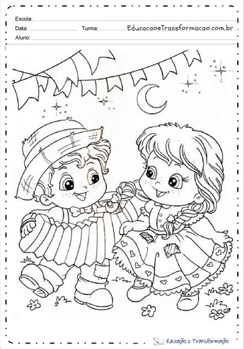 Atividades Juninas Para Colorir