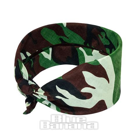 Blue Banana Camouflage Bandana, Festival Headwear