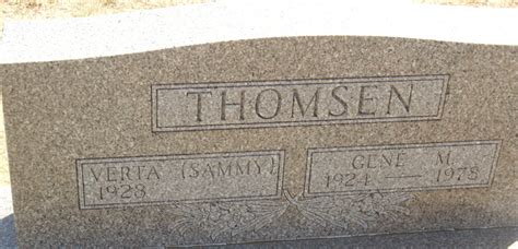 Verta Mae Sammy Adair Thomsen M Morial Find A Grave