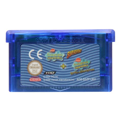 Supersponge And Battle For Bikini Bottom Eur Gba Video Game Game Accessories
