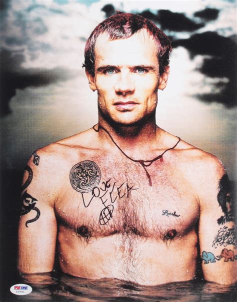 Flea Signed Red Hot Chili Peppers X Photo Inscribed Love PSA COA Pristine Auction