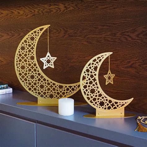 ramadan decor  table metal crescent ramadan moon eid decor