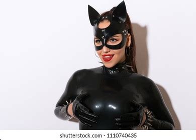 Beautiful Dominant Brunette Vamp Mistress Bdsm Stock Photo 1110740435