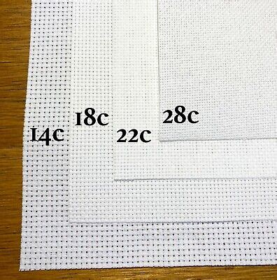 Count White Cross Stitch Fabric Aida Linen Material