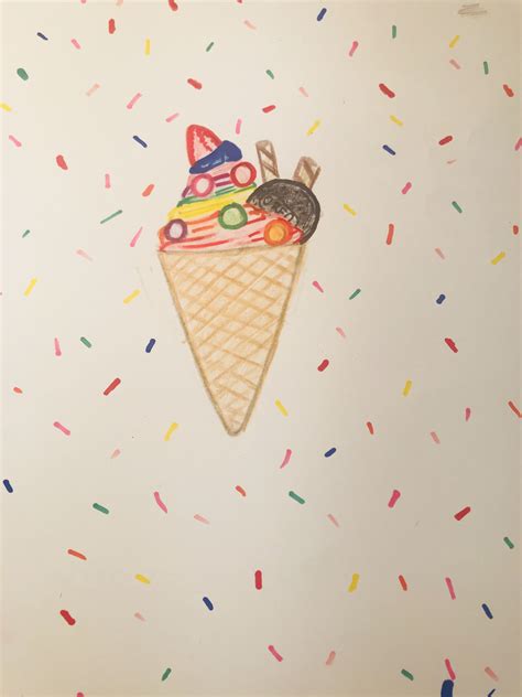 Pin by Dana Bornhoeft on Food | Ice cream cone drawing, Drawings ...