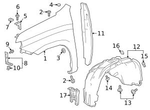 Genuine OEM Fender Liner Part 84533747 Fits 2019 2020 Chevrolet Up To