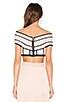 Endless Rose Striped Off The Shoulder Crop Top In Nude Pink Combo REVOLVE