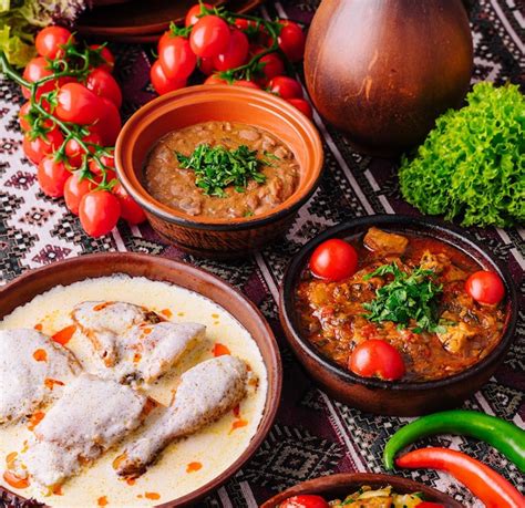 Premium Photo Traditional Eastern European Cuisine Assortment