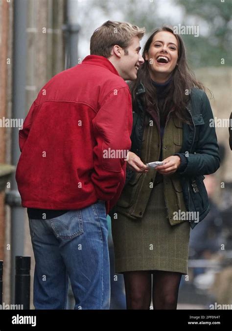 Actors Ed McVey, as Prince William and actress Meg Bellamy, who plays ...