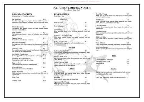 Menu At FAT CHEF Coburg North Restaurant Coburg North