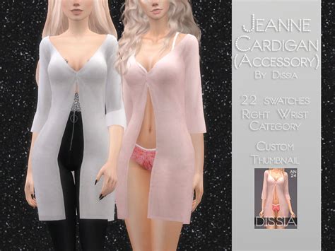 The Sims Resource Jeanne Cardigan Accessory